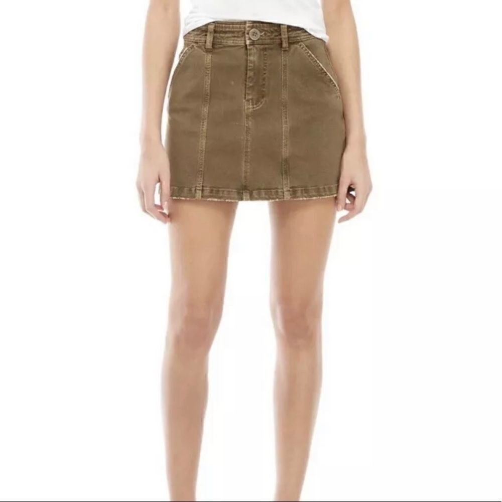 Free people denim skirt - antique brass
